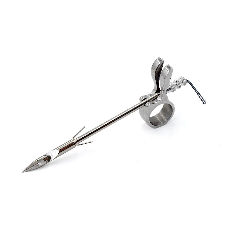 Hot sale stainless steel bow fishing reel high quality darts sharp head arrow hunting shooting skills fishing set - INDIAN SLINGSHOT