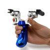 Hot sale twin wire resin 98K blue handle portable slingshot with Infrared laser light for shooting - INDIAN SLINGSHOT