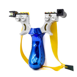 Hot sale twin wire resin 98K blue handle portable slingshot with Infrared laser light for shooting - INDIAN SLINGSHOT