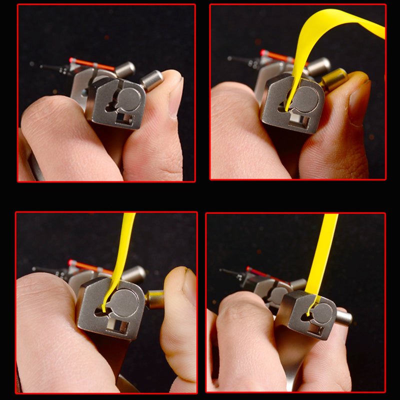 Hunting 304 Stainless Steel Catapult Camshaft Slingshot High Precision Shooting Sling Shot with Flat Rubber Band New - INDIAN SLINGSHOT
