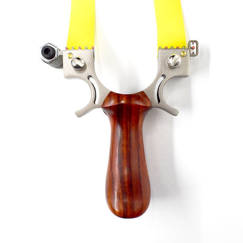 Hunting Slingshot Stainless Steel Wood Handle With Infrared Sight Use Flat Rubber Band Outdoor Shooting Games - INDIAN SLINGSHOT