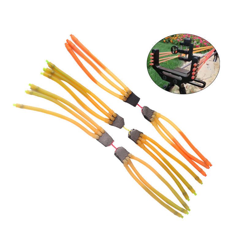 Sandy Brown 6-Strand Double Layer Falcon Fishing Slingshot Rifle Rubber Bands INDIAN SLINGSHOT