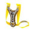 Goldenrod Colored Rope Wrapped Tie Free Steel Slingshot MARKSMAN