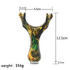 Dark Olive Green Outdoor Sports Shooting Slingshot with Strong Rubber Band INDIAN SLINGSHOT