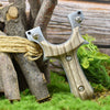 Dark Khaki New Alloy Wood Patch High Precision Slingshot INDIAN SLINGSHOT