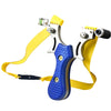 Light Gray New Stainless Steel Laser Slingshot Solid Metal Patch Outdoor Competition Catapult with Powerful Flat Bands MARKSMAN