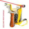 Gray Powerful Laser Aiming Slingshot High Precision Shooting Catapult Outdoor Sports Game Slingshot INDIAN SLINGSHOT