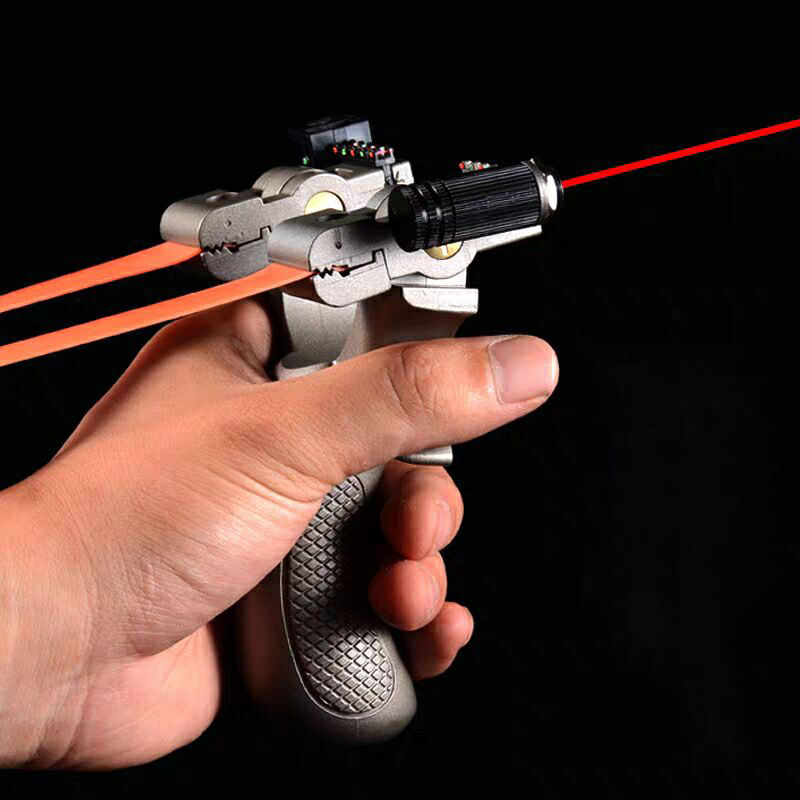 Dark Salmon Folding Black Resin Slingshot Outdoor Shooting Game Slingshot Catapult INDIAN SLINGSHOT