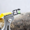 Light Gray New Stainless Steel Laser Slingshot Solid Metal Patch Outdoor Competition Catapult with Powerful Flat Bands MARKSMAN