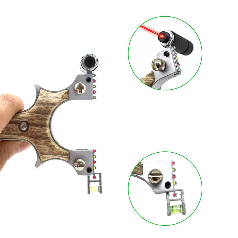 Rosy Brown New Alloy Wood Patch High Precision Slingshot INDIAN SLINGSHOT