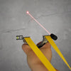 Light Gray New Stainless Steel Laser Slingshot Solid Metal Patch Outdoor Competition Catapult with Powerful Flat Bands MARKSMAN