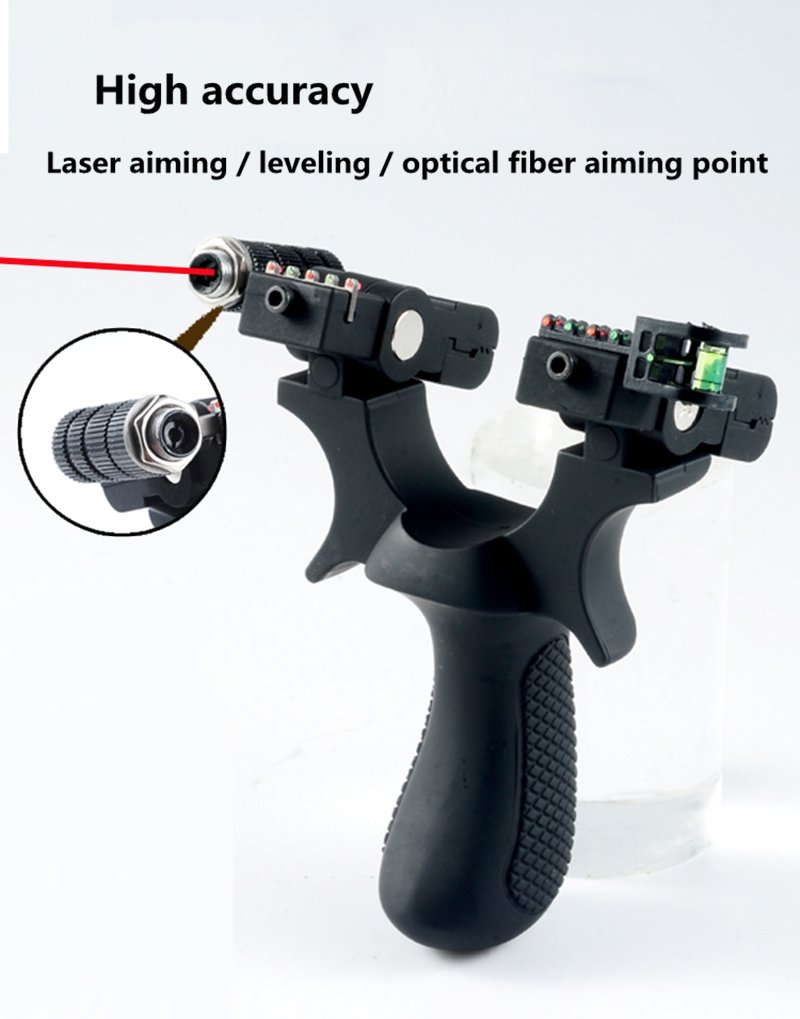 Professional Hunting Catapult Slingshot With Laser Aim & Rubber Bands – Outdoor Target Practice
