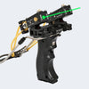 Dark Slate Gray Police Dog Green / Red Laser Outdoor Target Shooting Powerful Folding Wrist Slingshot MARKSMAN