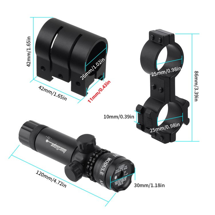 Dark Slate Gray Marksman Laser Sight with Two Style Mount MARKSMAN
