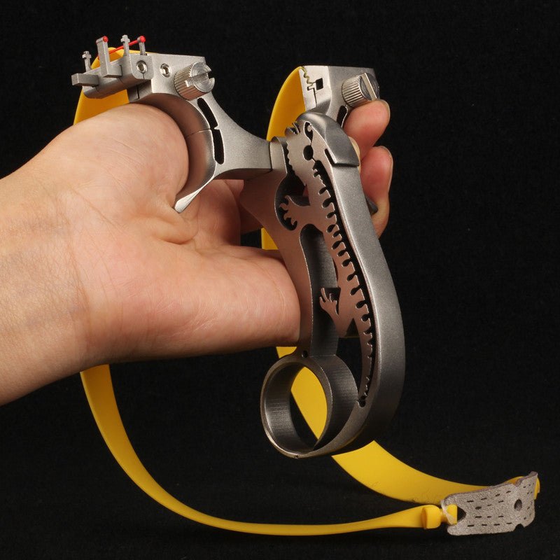 Black New Monster Lizard Stainless Steel Slingshot INDIAN SLINGSHOT