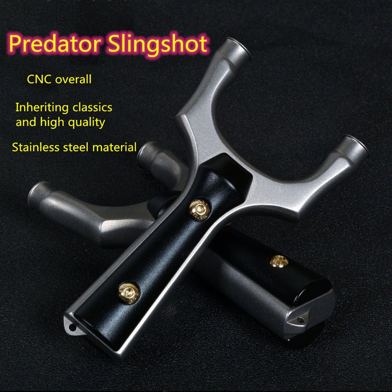 Metal Predator Free Flat Rubber Band Slingshot Precision Stainless Steel Outdoor Target Shooting Competitive Toy Catapult Slingshot - INDIAN SLINGSHOT