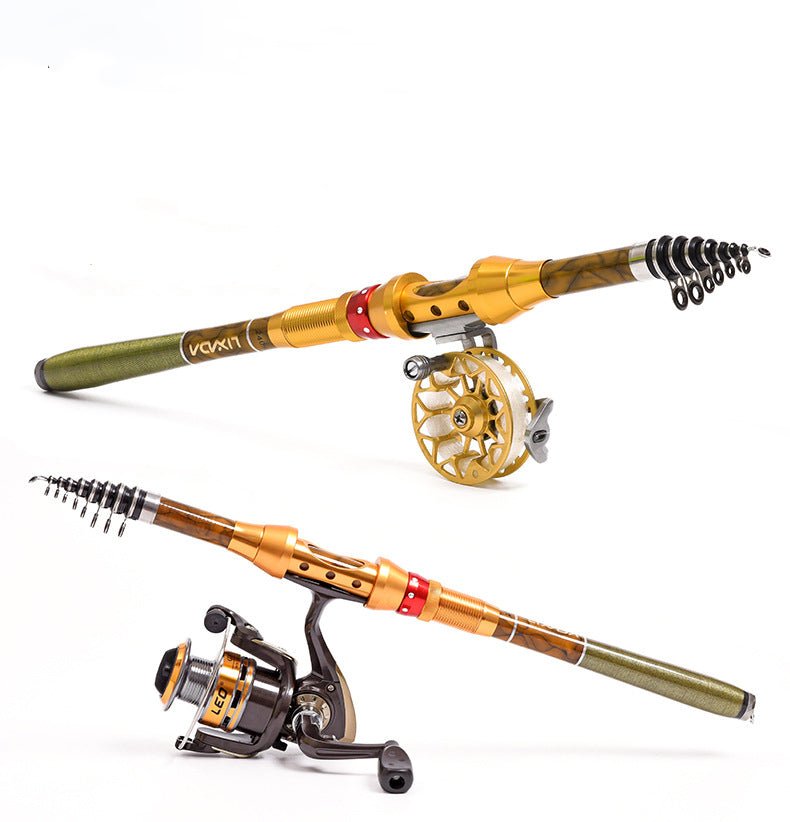 1.8m-3.6m Telescopic Carbon Fishing Rod Combination Full Set Of