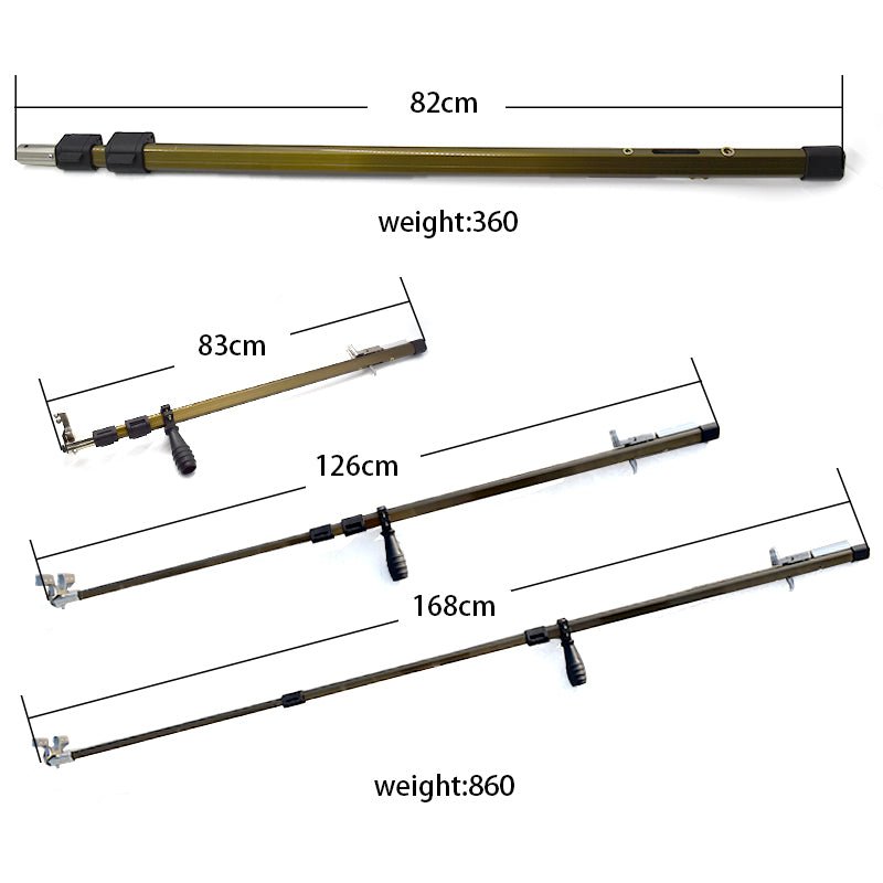 Multifunctional retractable double wire big bow head long rod other shooting products fish hunting slingshot - INDIAN SLINGSHOT