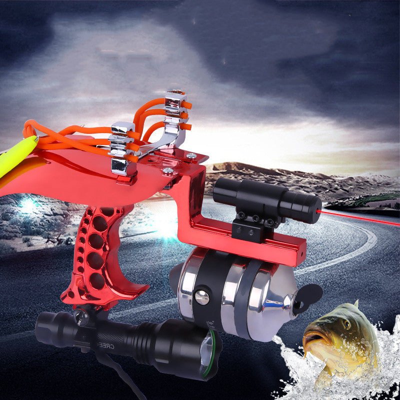 Multifunctional Fishing Slingshot Catapult Blue And Red Color Shining Multifunctional Fishing Slingshot Catapult Blue And Red Color Shining