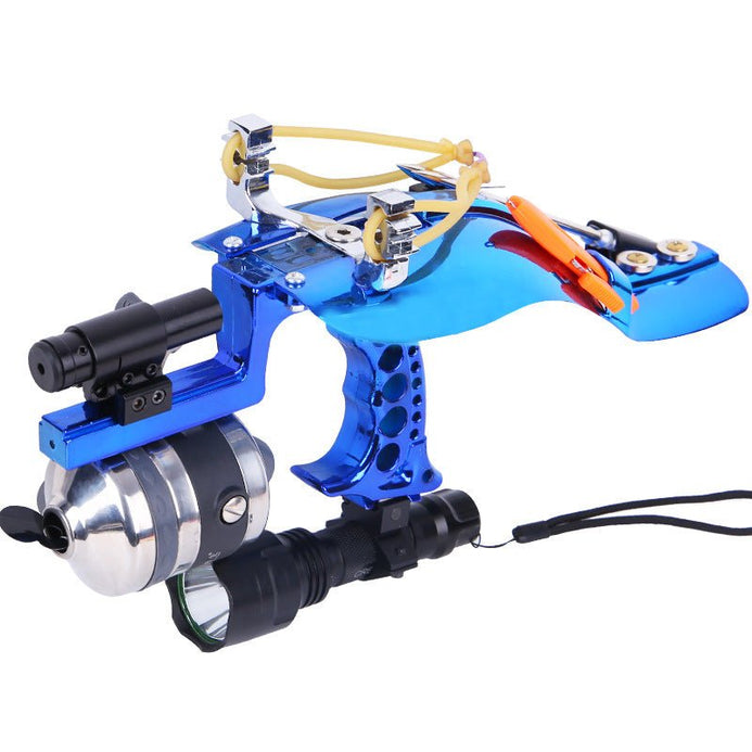 Multifunctional Fishing Slingshot Catapult Blue And Red Color Shining New  Fish Shooter Shark Integrated Bow Precision