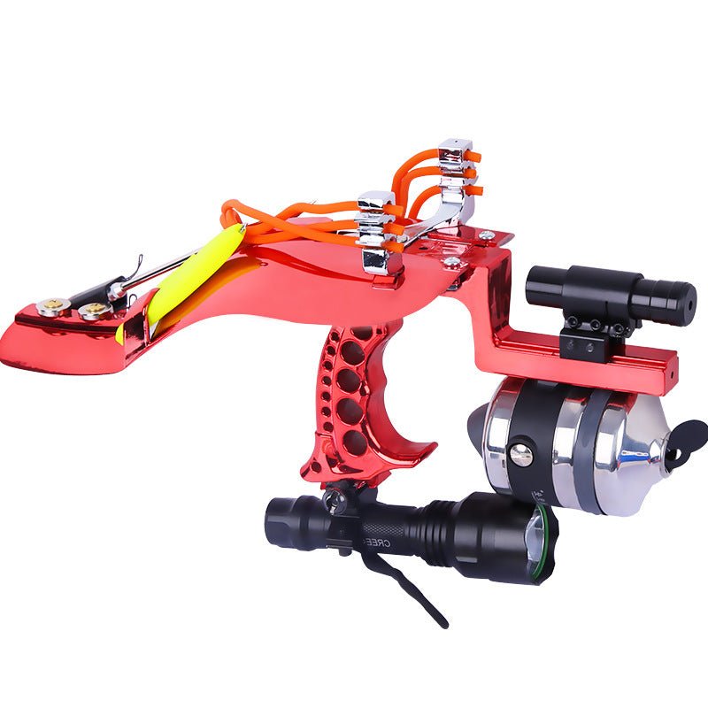 Multifunctional Fishing Slingshot Catapult Blue And Red Color Shining New  Fish Shooter Shark Integrated Bow Precision