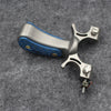 Dim Gray New Blue Print Patch Stainless Steel Slingshot MARKSMAN