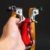 Light Gray New Professional Alloy Bow Head Resin Handled Slingshot SLINGSTER