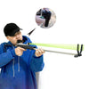 Outdoor professional powerful multifunctional Blue telescopic long metal slingshot with rubber band for hunting - INDIAN SLINGSHOT
