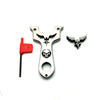 New Stainless Steel Angel Flat Rubber Band Slingshot Wire Cutting Demon Slingshot Outdoor Target Shooting Slingshot - INDIAN SLINGSHOT