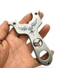New Stainless Steel Angel Flat Rubber Band Slingshot Wire Cutting Demon Slingshot Outdoor Target Shooting Slingshot - INDIAN SLINGSHOT