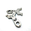 New Stainless Steel Angel Flat Rubber Band Slingshot Wire Cutting Demon Slingshot Outdoor Target Shooting Slingshot - INDIAN SLINGSHOT