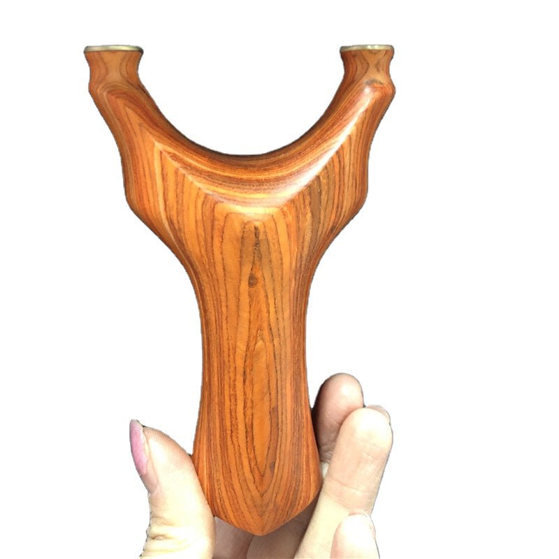 New Technology Wood Copper Head Tiangang Flying Tiger Flat Leather Slingshot Precision Outdoor Sandalwood Desert Iron - INDIAN SLINGSHOT