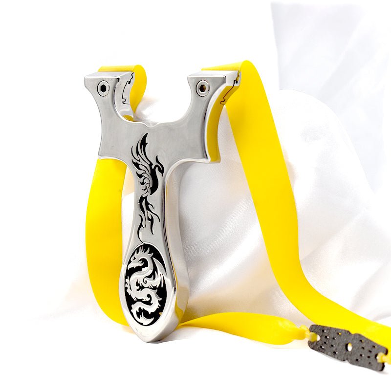 Outdoor professional hunting stainless steel dragon and phoenix totem slingshot - INDIAN SLINGSHOT