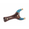 Outdoor Sports Brass Stitching Flat Leather Slingshot Purple Sandalwood Turquoise Recurve Flying Tiger Slingshot Brass Slingshot - INDIAN SLINGSHOT