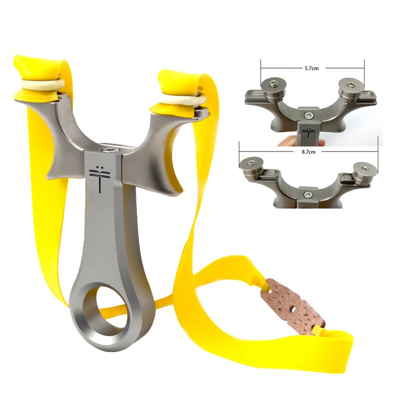 Piaoyu Professional Hunting Slingshot Powerful High Quality titanium alloy Catapult with Flat Rubber Band Shooting Sling Shot - INDIAN SLINGSHOT