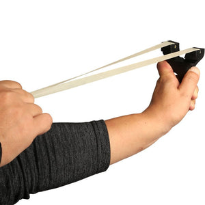 Pocket Archer Crooked Handle Traditional Bow High-precision Big Power Round Leather Flat Rubber Band Double Used Slingshot - INDIAN SLINGSHOT