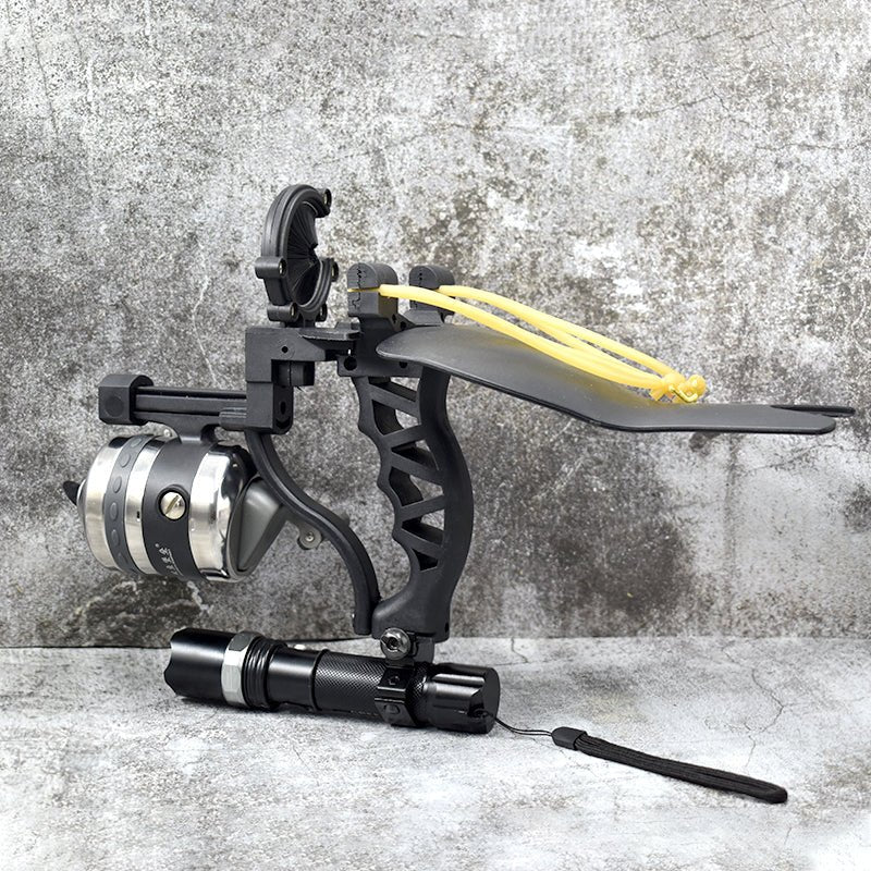 Powerful Long Range Fish Outdoor Target Shooting Slingshot And Strong Metal  Reel With Nylon Thread at Rs 4779.40, Kengeri Satellite Town, Bengaluru