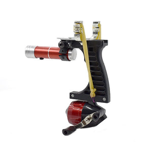 powerful resin slingshot set with fishing reel outdoor hunting and shooting fish professional slingshot set - INDIAN SLINGSHOT
