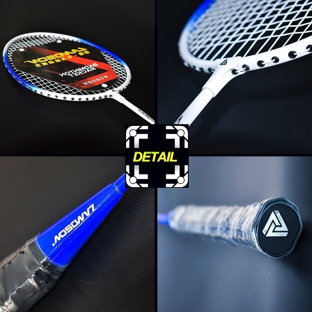 Professional badminton rackets set family iron alloy badminton racket ...