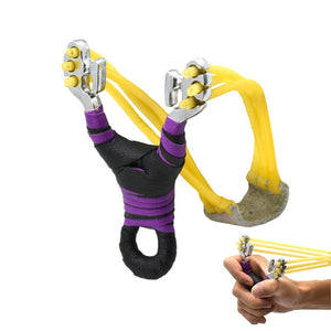 Sanka Rubber Band Stainless Steel Slingshot Outdoor Shooting Hunting Slingshot With Rubber Band Sling shot - INDIAN SLINGSHOT