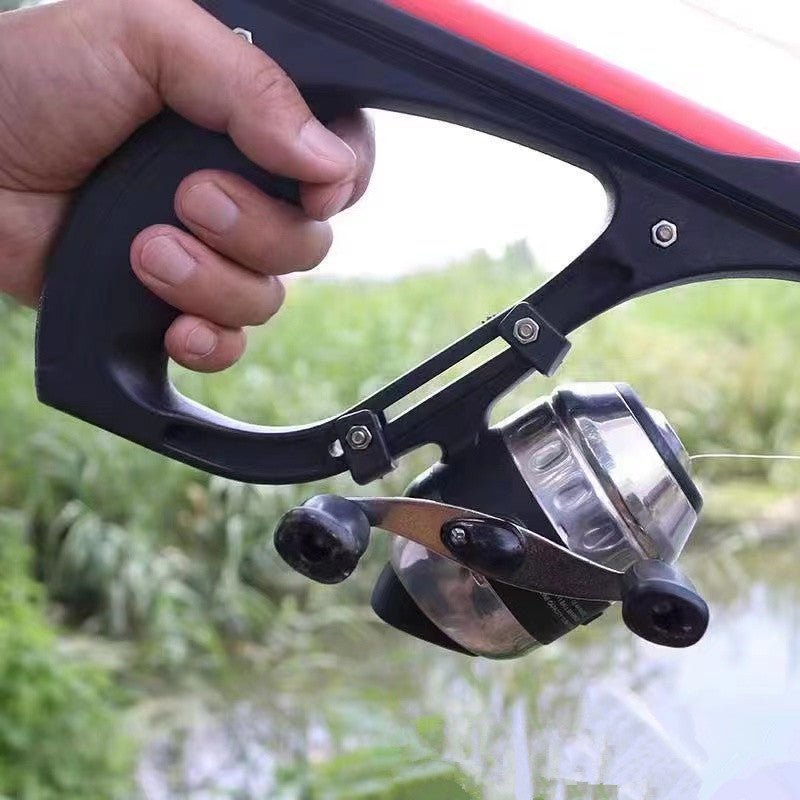 Slingshot Metal Resin Fish Shooter Extended Type With Fishing Wheel Grip Drag Type Aluminum Alloy Fast Pressure Shooting Fish - INDIAN SLINGSHOT