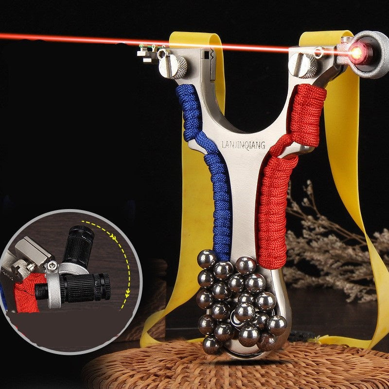 Dark Khaki Laser Aiming Magnetic High Precision Alloy Slingshot Catapult Gulel MARKSMAN