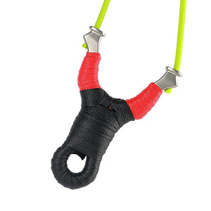 Slingshot Round Rubber Band Flat Leather Dual-Use Bow 304 Stainless Steel Single Card Outdoor Hunting Shooting Fish Slingshot - INDIAN SLINGSHOT