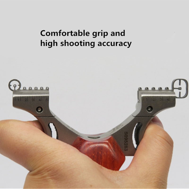 Slingshot Solid Wood Flat Skin Slingshot Outdoor Sports Dragon Totem 304 Stainless Steel Fast Pressure Target Shooting Slingshot - INDIAN SLINGSHOT