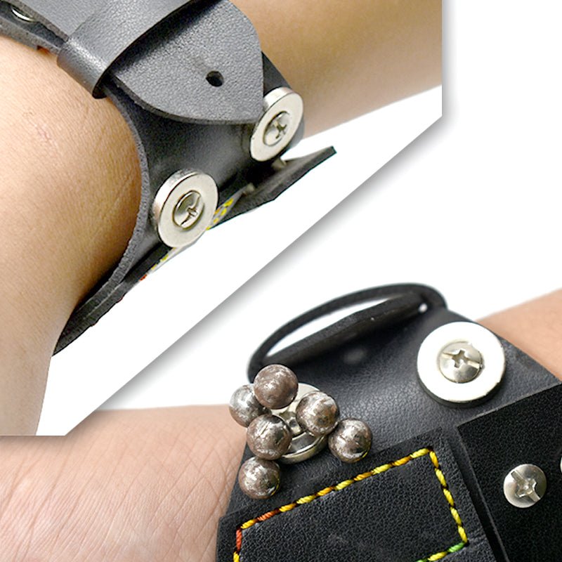Magnetic Leather Wristband Slingshots Protector For Fishing