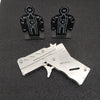 Stainless steel 1pcs/set Rubber Band Launcher Gun Hand Pistol Guns Shooting Toy Gifts Boys Outdoor Fun Sports For Kids - INDIAN SLINGSHOT