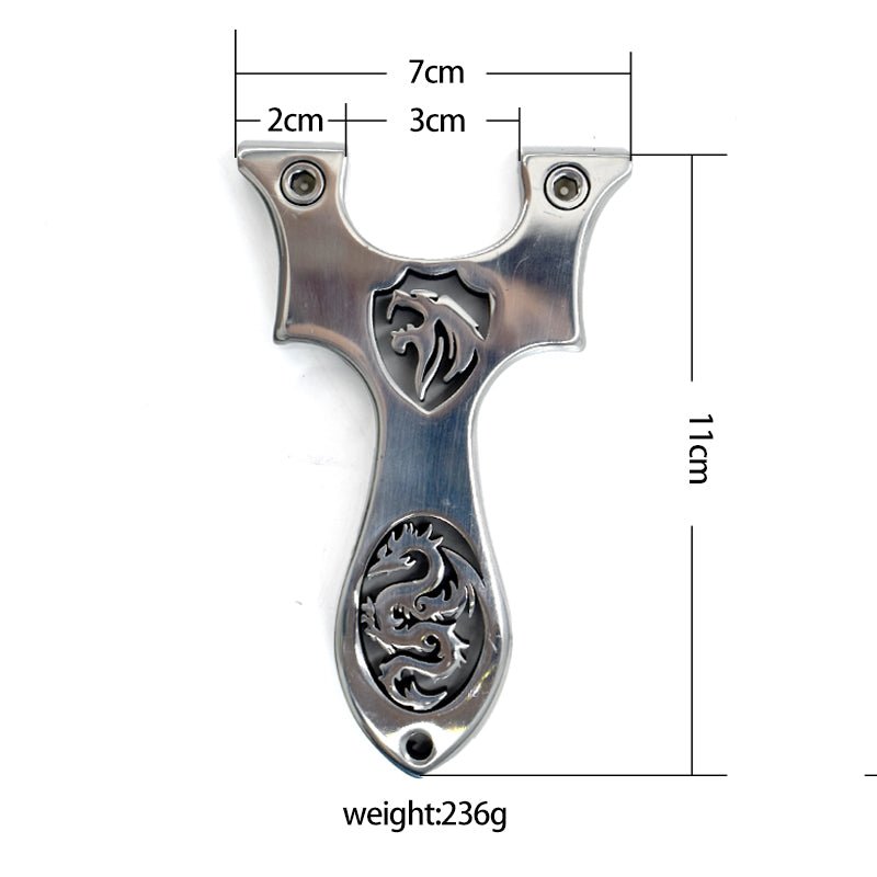 Stainless steel a slingshot hollow carving shooting hunting slingshot dragon and lion pattern - INDIAN SLINGSHOT