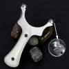 Stainless Steel Hunting Slingshot with Flat Rubber Band High Precision Titanium Alloy Head Catapult Outdoor Shooting - INDIAN SLINGSHOT