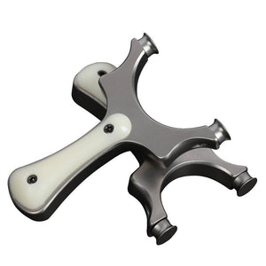 Stainless Steel Hunting Slingshot with Flat Rubber Band High Precision Titanium Alloy Head Catapult Outdoor Shooting - INDIAN SLINGSHOT