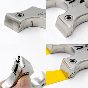 Stainless steel shooting slingshot hunting durable slingshot hollow carving - INDIAN SLINGSHOT